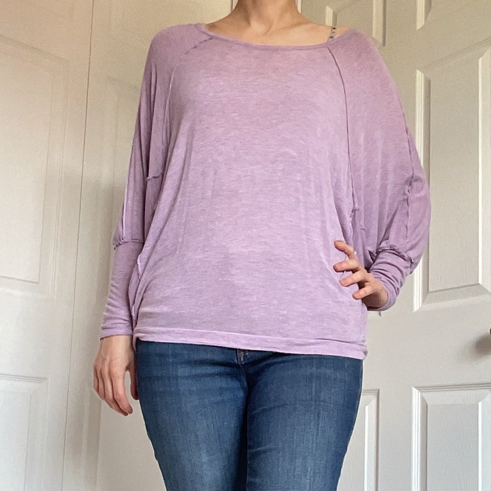 🆕 Naked Zebra Lavender Oversized Long-Sleeved Top